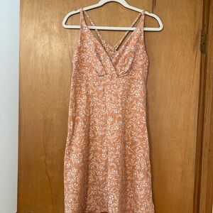 Patagonia Strapless Peach Floral Dress
